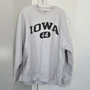Gray Iowa Crewneck Sweater